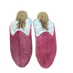Sabah Pink Suede Slippers Moccasin Style